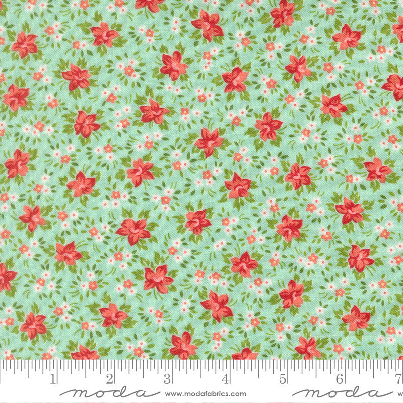 PRESALE Bloomsberry Marylebone Aqua Yardage by Camille Roskelley for Moda Fabrics | 55353 13