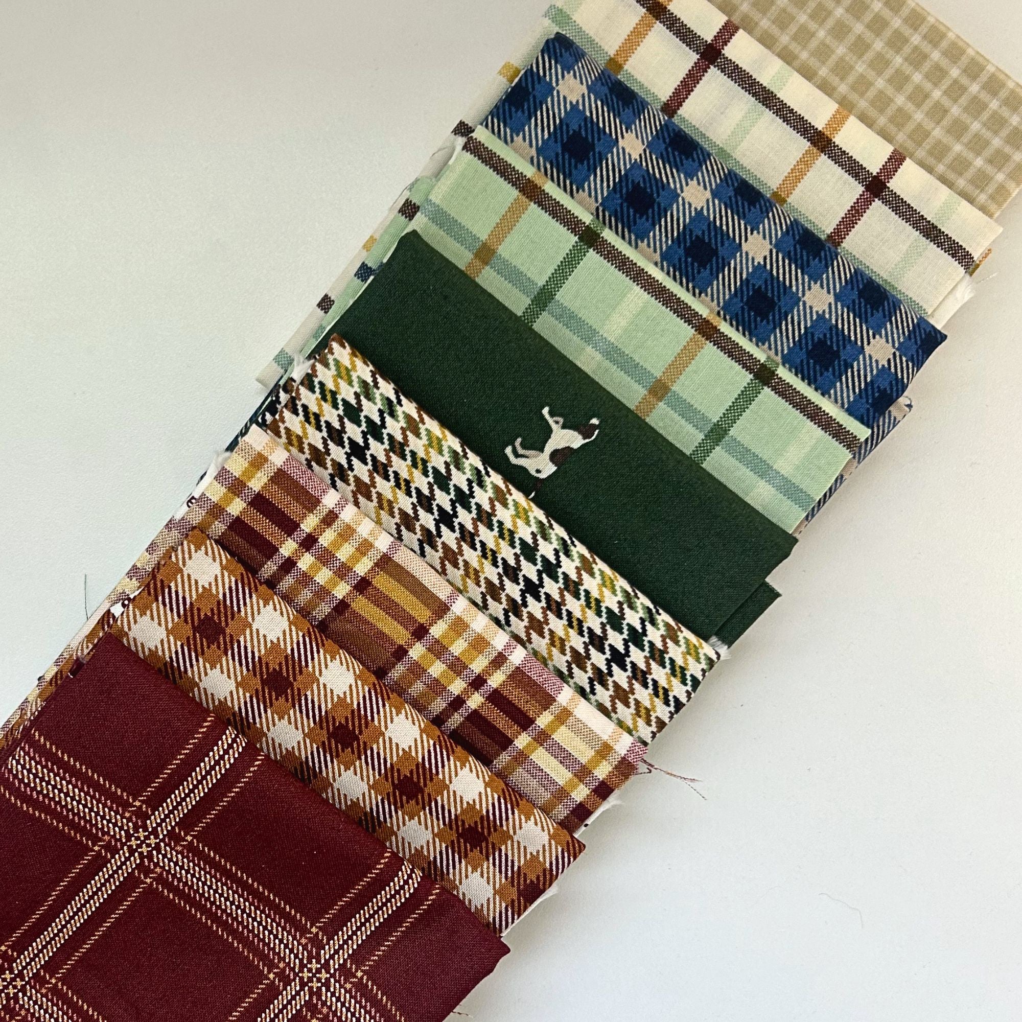 Fat Quarter Bundle | Plaid-Venture Club for Riley Blake Designs | 9 Plaid Fat Quarters | Curated Bundle