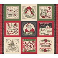 Holiday Cheer Christmas Panel Natural by Stacy Iest Hsu for Moda Fabrics | Panel Size 36" x 44" | 20978 11
