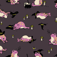 PRESALE Freaky Familiars Frogmiliars Eggplant Yardage by Ruby Star Society | RS5192 15