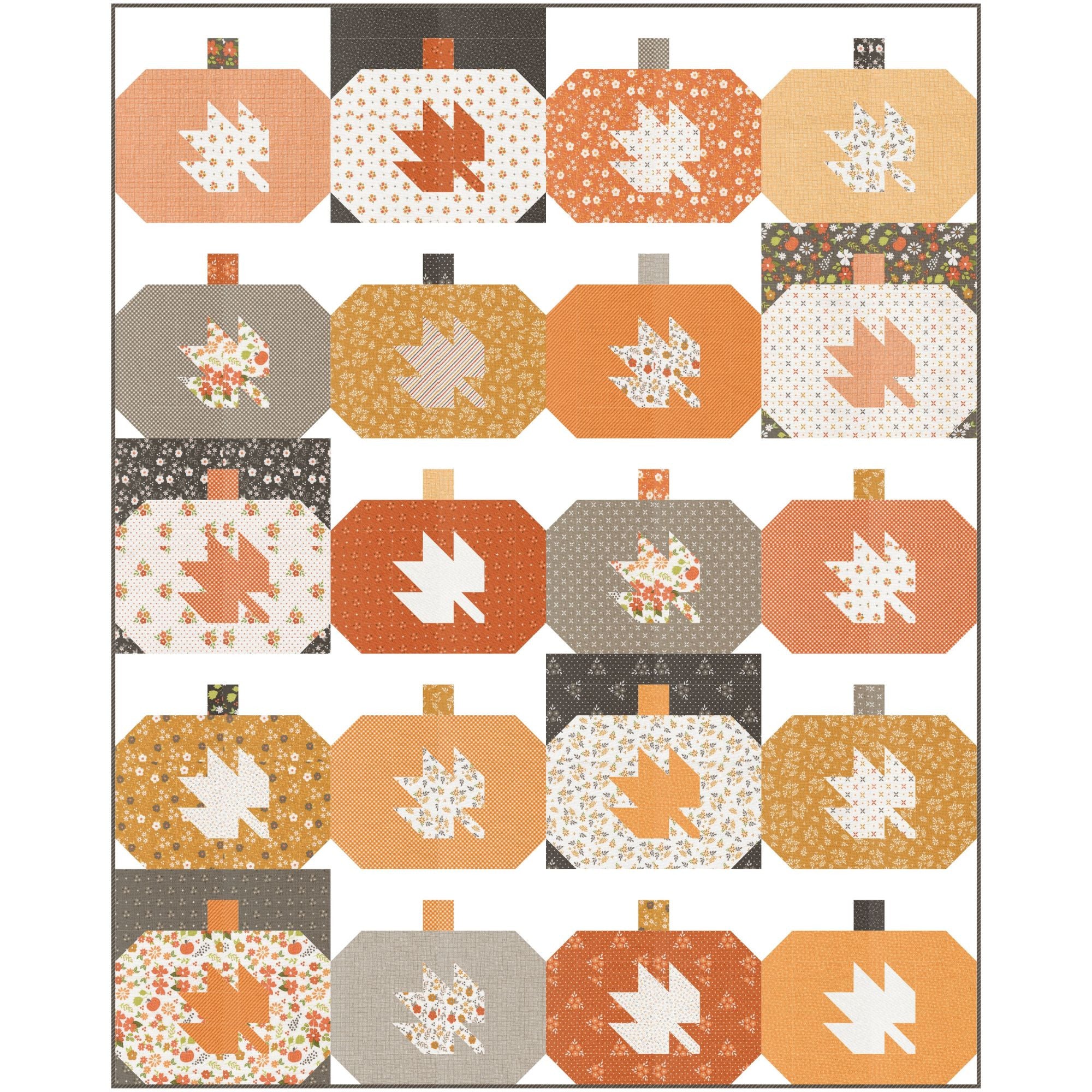 PRESALE Hey Pumpkin Quilt Kit With Birch and Willow by Sherri & Chelsi for Moda Fabrics | Quilt Size 56" x 70"