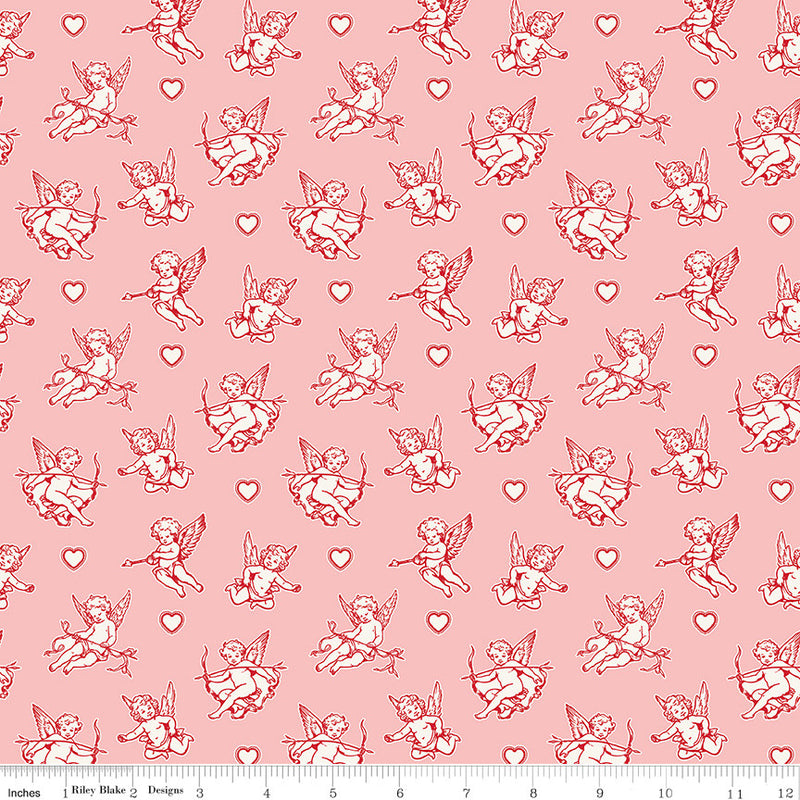 Letters to Cupid Cupids Pink Yardage by My Mind's Eye for Riley Blake Designs | C16982-PINK