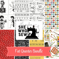 PRESALE She Who Sews–The Maker Fat Quarter Bundle by J. Wecker Frisch for Riley Blake Designs | 8 Fat Quarters | Curated Bundle