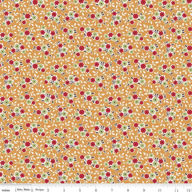 PRESALE Gentler Times Cherish Cider Yardage by Lori Holt of Bee in My Bonnet For Riley Blake Designs | C16473-CIDER
