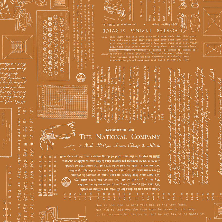 TYPE/ography Caramel Yardage by Lori Holt of Bee in My Bonnet for Riley Blake Designs | C16850-CARAMEL