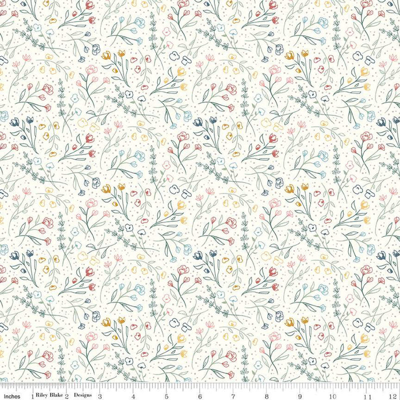 Albion Cream Wildflowers Yardage by Amy Smart for Riley Blake Designs | C14594 CREAM