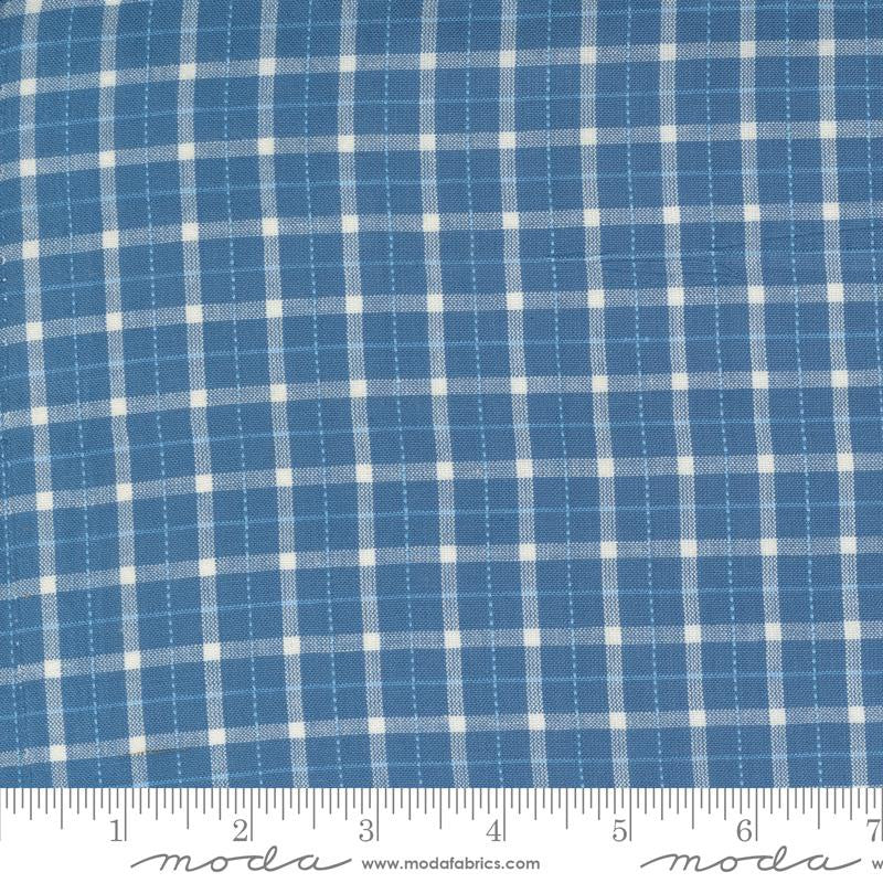 Denim and Daisies Wovens Plaid Blue Jeans Yardage by Fig Tree for Moda Fabrics | 12222 20