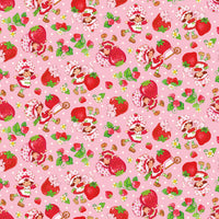 PRESALE The World of Strawberry Shortcake Toss Pink Yardage for Riley Blake Designs | C18561-PINK