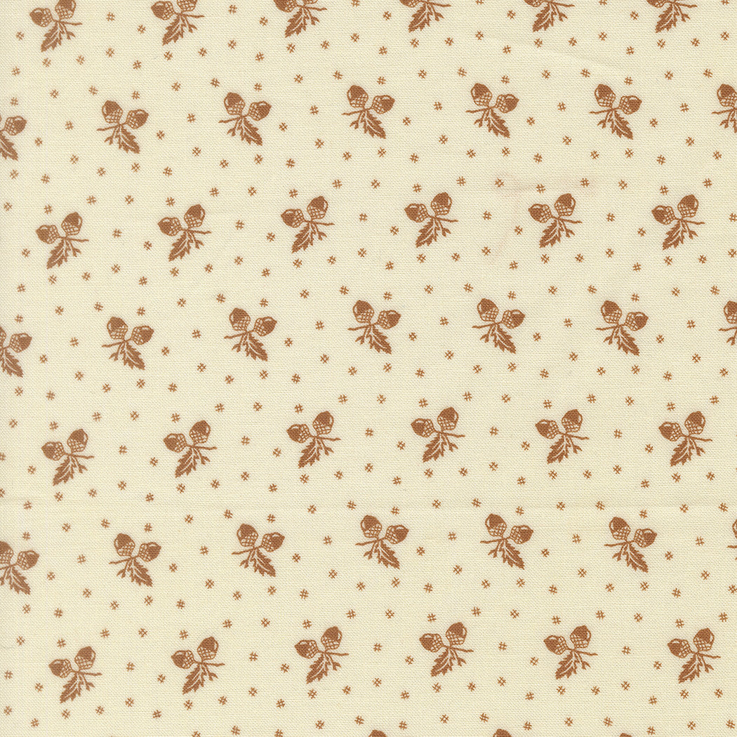PRESALE Butternut and Sage Acorn Medley Cream Cinnamon Yardage by Fig Tree & Co for Moda Fabrics | 35445 28