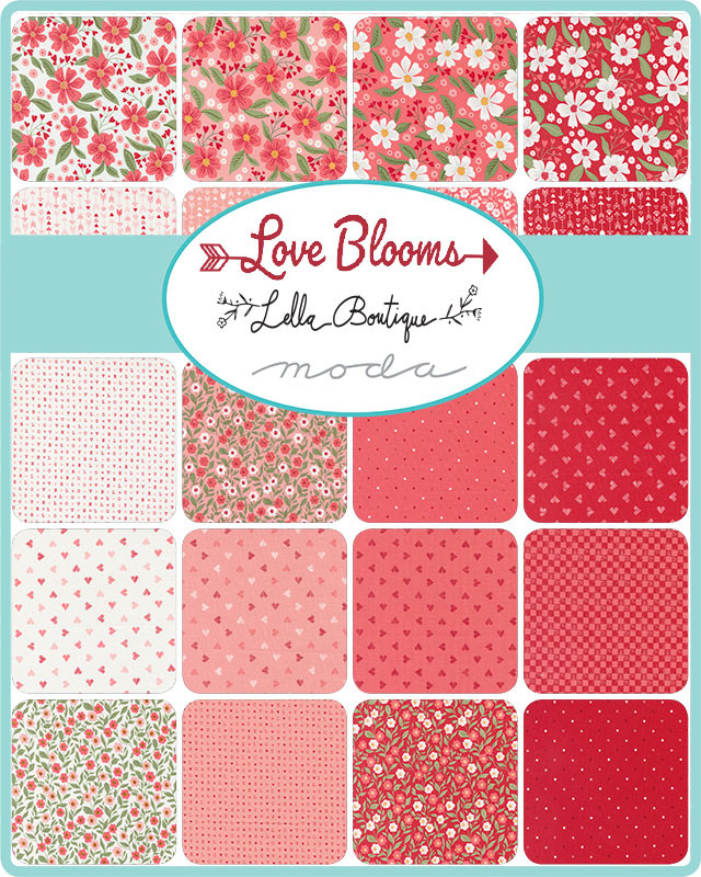 Love Blooms Custom Fat Quarter Bundle by Lella Boutique for Moda Fabrics | Valentines Bundle | 18 FQs