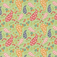 PRESALE Raspberry Summer Paisley Mint Yardage by Sherri & Chelsi for Moda Fabrics | 37691 15