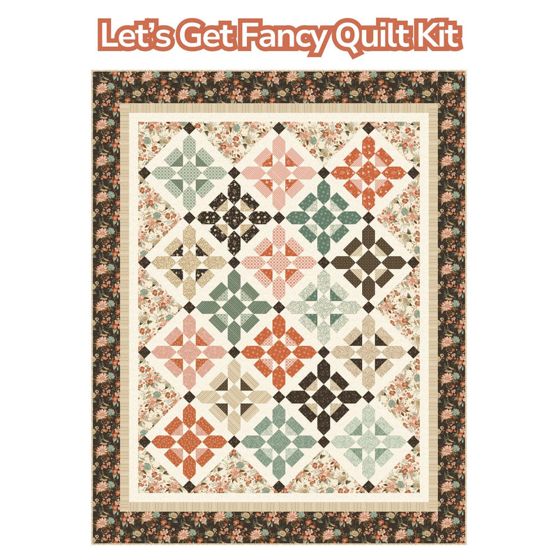 Let's Get Fancy Quilt Kit Boxed With Morning Latte by Sandy Gervais | KT-16920