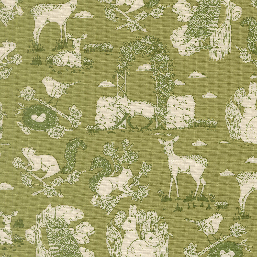 PRESALE My Secret Garden Garden Toile Grass Yardage by Stacy Iest Hsu for Moda Fabrics | 20983 18