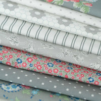 A Cat Named Stitch Custom Fat Quarter Bundle Grey by Camille Roskelley for Moda Fabrics | Curated Bundle | 8 Fat Quarters
