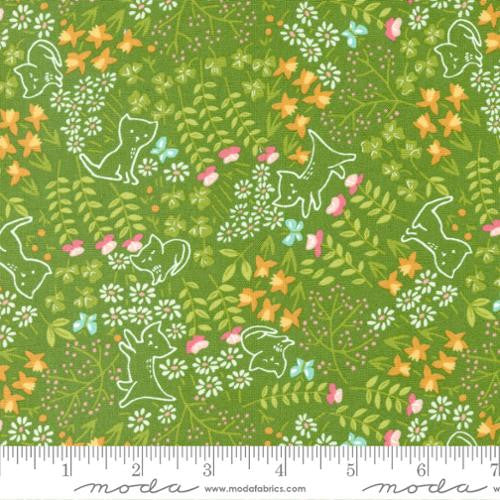 Here Kitty Kitty Grass Garden Yardage by Stacy Iest Hsu for Moda Fabrics |20833 15