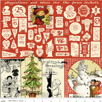 Classic Christmas Christmas Collage Parchment Yardage by J. Wecker Frisch for Riley Blake Designs | CD16282-PARCHMENT
