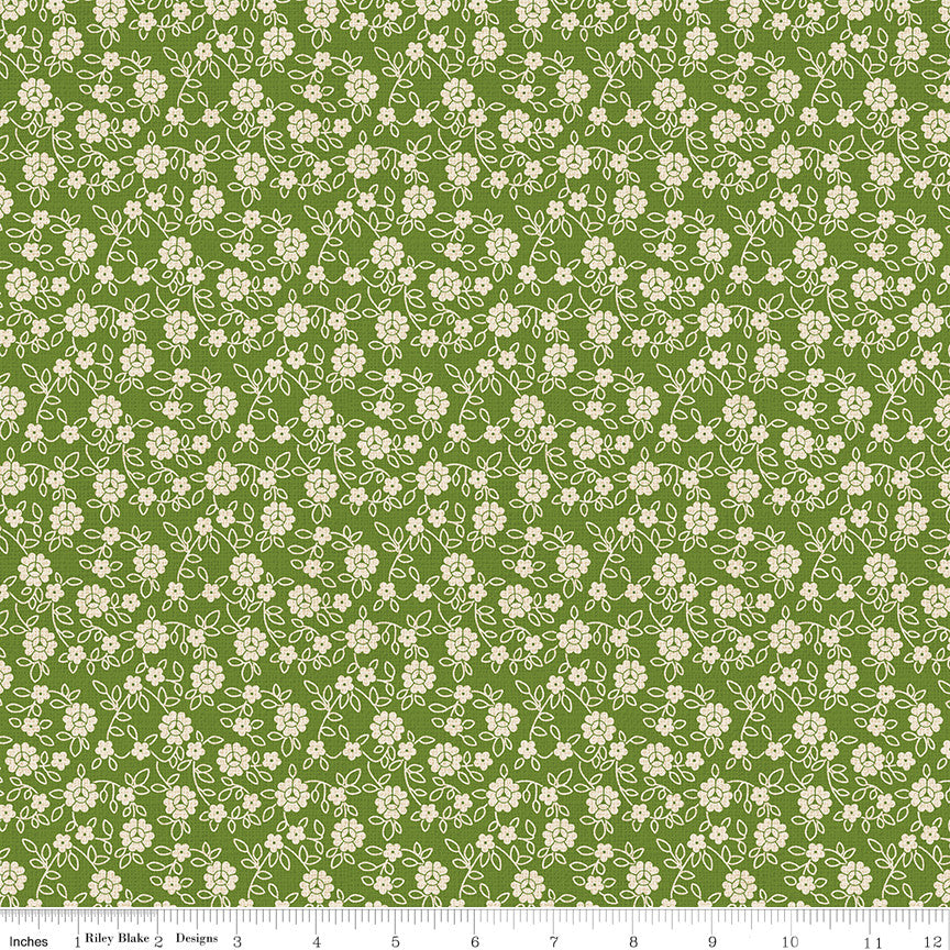 PRESALE Baked With Love Family Olive Yardage by Lori Holt of Bee in My Bonnet | C17781-OLIVE