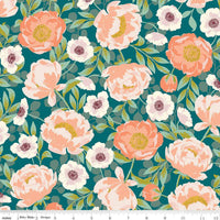 Blossom Lane Ocean Main Yardage by Katherine Lenius for Riley Blake Designs | C14000 OCEAN