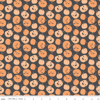 Frank and Friends Pumpkins Charcoal Yardage by My Mind's Eye for Riley Blake Designs | C17472-CHARCOAL