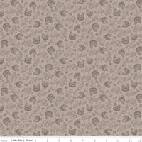 PRESALE Farmers Daughter Hens & Chicks Pewter Yardage by Lori Holt of Bee in My Bonnet | C17160-PEWTER