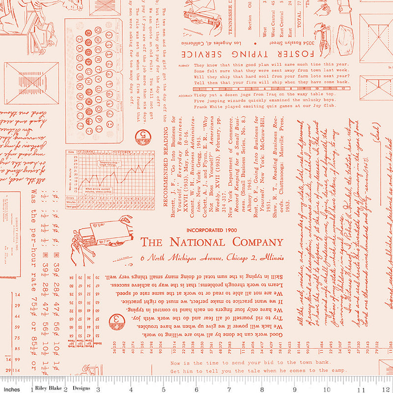 TYPE/ography Background Autumn Yardage by Lori Holt of Bee in My Bonnet for Riley Blake Designs | C16851-AUTUMN