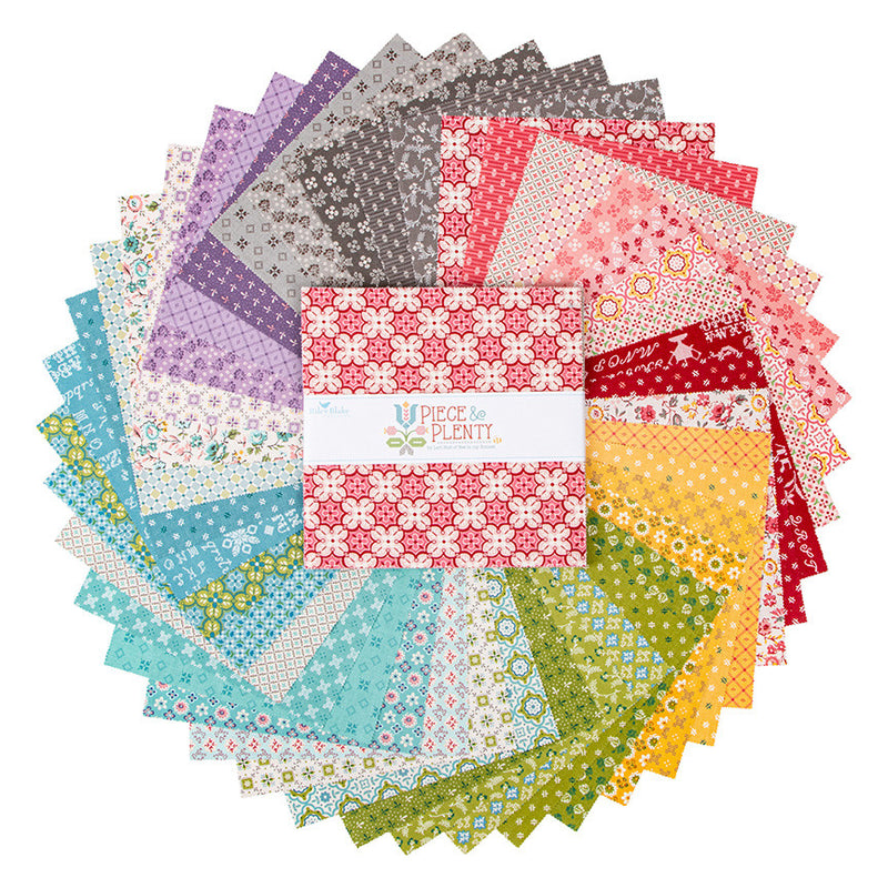 PRESALE Piece & Plenty 10" Stacker by Lori Holt of Bee in my Bonnet for Riley Blake Designs | 42 Precut 10" Squares | 10-15870-42