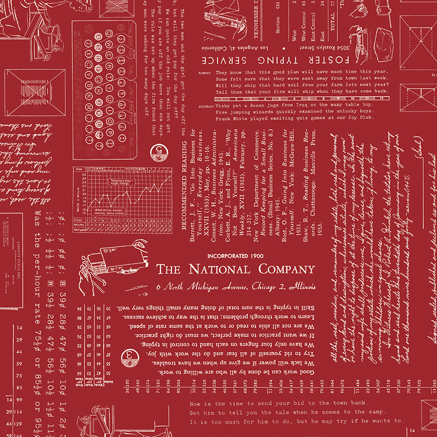 TYPE/ography Cherry Tart Yardage by Lori Holt of Bee in My Bonnet for Riley Blake Designs | C16850-CHERRYTART