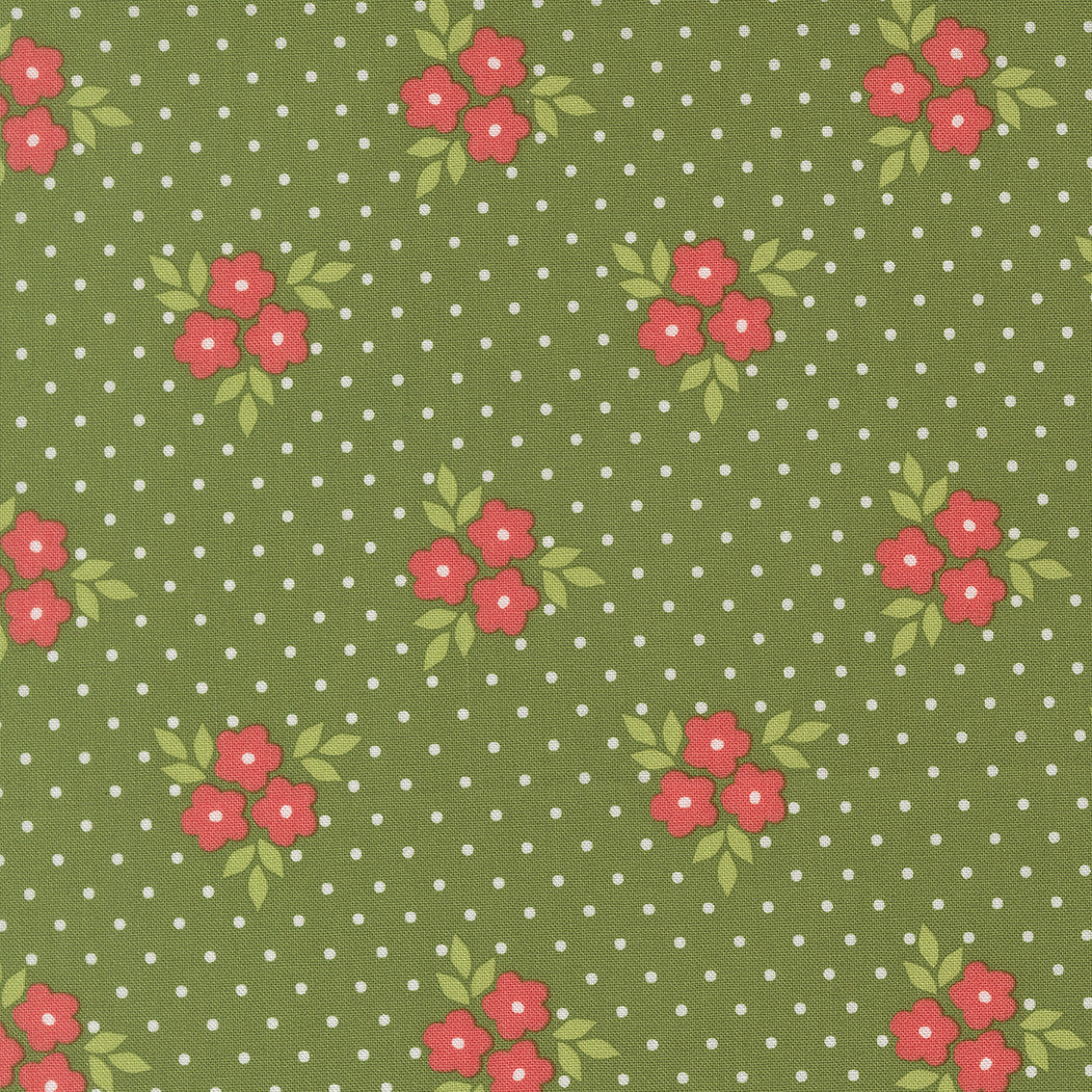 PRESALE Poinsettia and Pear Bouquet Evergreen Yardage by Sherri & Chelsi for Moda Fabrics | 37712 14