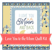 PRESALE Love You to the Moon Blue Panel Flannel Quilt Kit Boxed by Echo Park Paper Co. for Riley Blake Designs | KT-18270