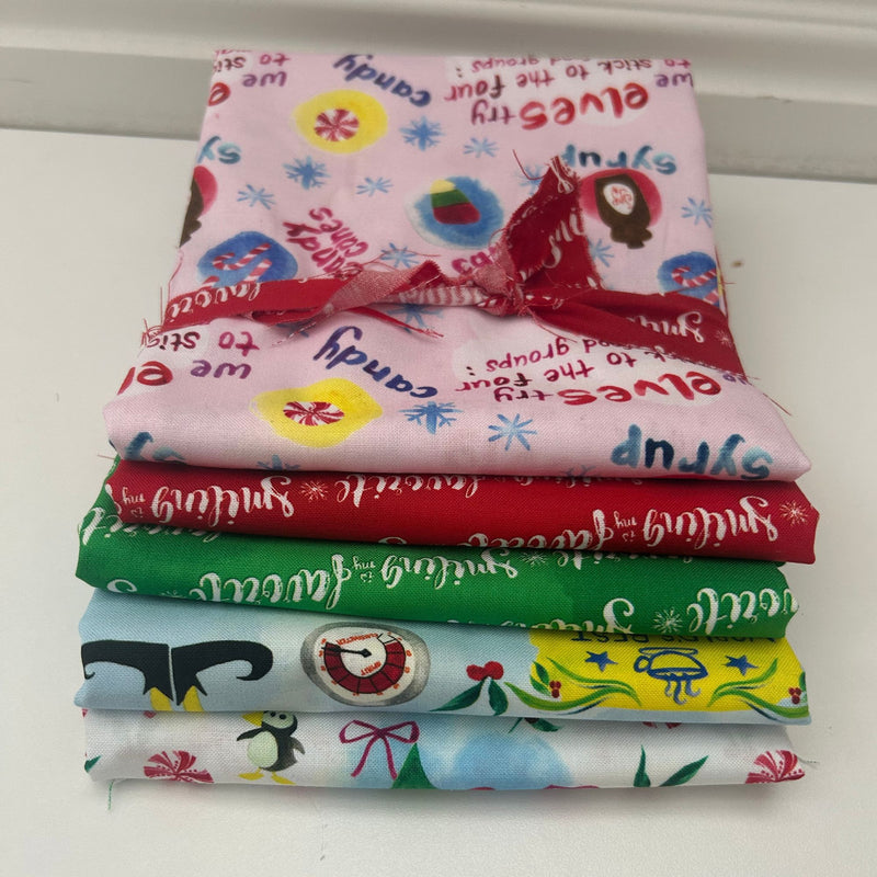 Elf the Movie Custom Fat Quarter Bundle by Camelot Fabrics | 5 Fat Quarters