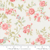 Abide Main Floral Linen White Yardage by Brenda Riddle Designs for Moda Fabrics | 18790 11