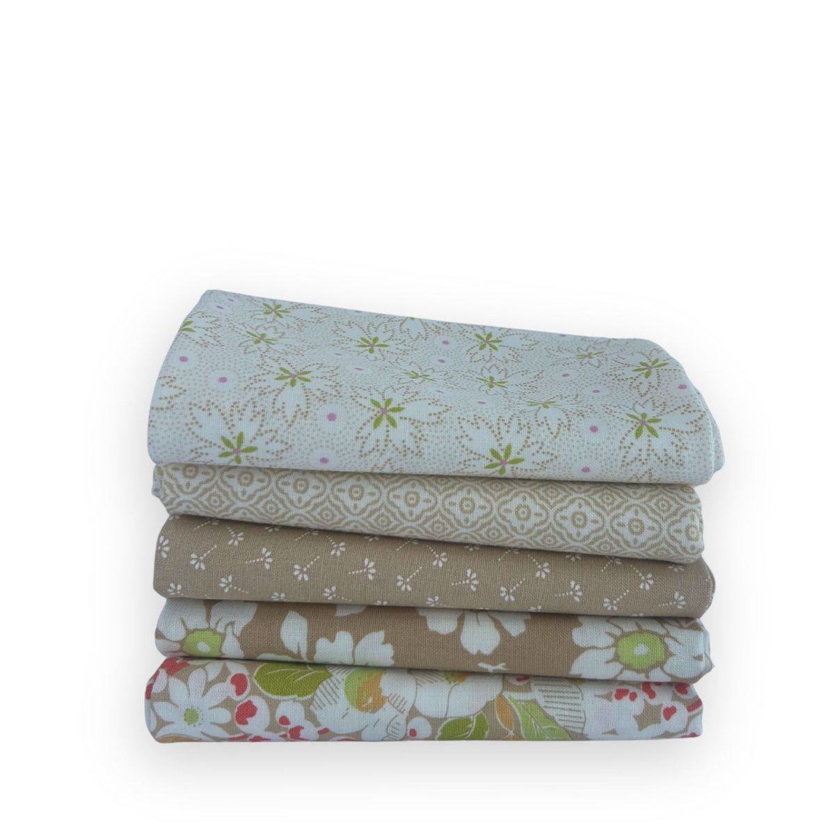 Fat Quarter Bundle Brown | Summers End Custom by Fig Tree & Co for Moda Fabrics | 5 FQs | Curated Bundle