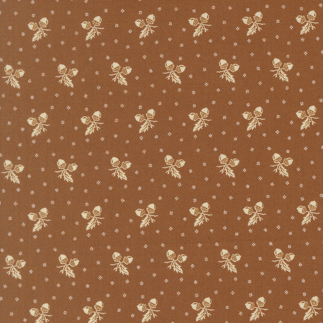 PRESALE Butternut and Sage Acorn Medley Cinnamon Yardage by Fig Tree & Co for Moda Fabrics | 35445 18