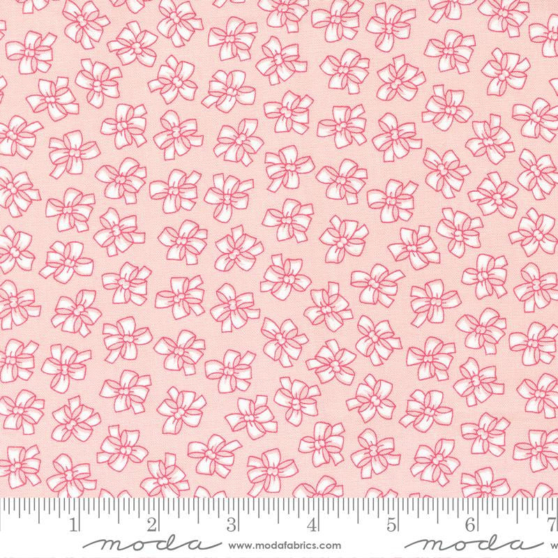 Lighthearted Light Pink Ribbon Yardage by Camille Roskelley for Moda Fabrics |55293 17
