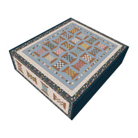 Checkered Spools Quilt Kit With Honey Locust by Amber Johnson for Riley Blake Designs | Size 80 1/2" x 96 1/2"