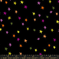 PRESALE Freaky Familiars Starry Spooky Black Yardage by Ruby Star Society | RS4109 98