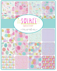 Moda Collection Sampler Pack | Factory Cut Fabric Samples Out Of Print Fabric | Mara Penny Soiree