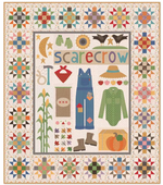 PRESALE Lori Holt How To Build a Scarecrow Quilt Kit using Autumn Fabrics | 74" x 87" | Sew Along Starts May 2024