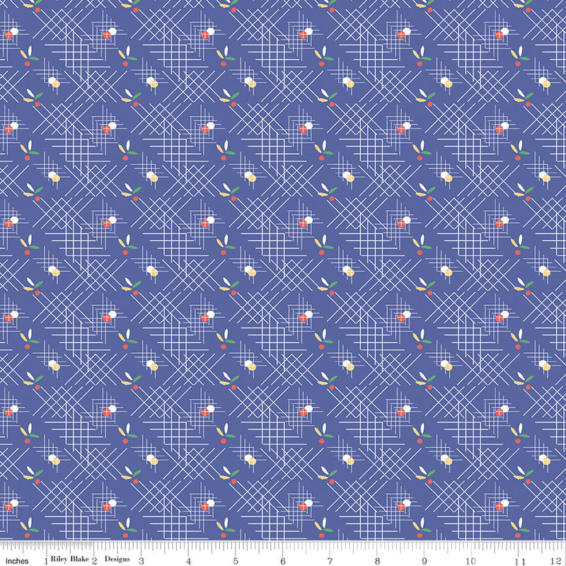 Always in Season Criss-Cross Royal Blue Yardage by American Jane for Riley Blake Designs C15106-ROYAL