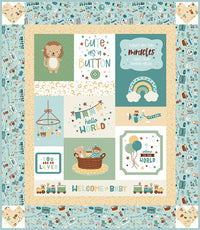 Baby Boy Cute as a Button Panel Quilt Kit Boxed by Lori Whitlock for Riley Blake Designs | KT-16770