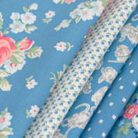 A Cat Named Stitch Custom Fat Quarter Bundle Blue by Camille Roskelley for Moda Fabrics | Curated Bundle | 5 Fat Quarters