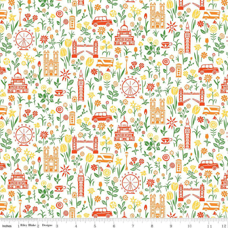 Liberty of London Summer in the City C London Parks Yardage by Liberty Fabrics |01666860C