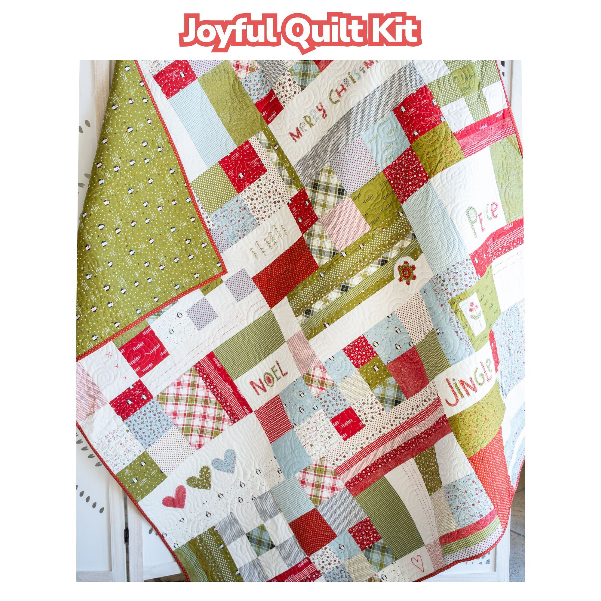 PRESALE Joyful Custom Quilt Kit With Chilly by Sweetwater for Moda Fabrics | Quilt Size 66" x 72"