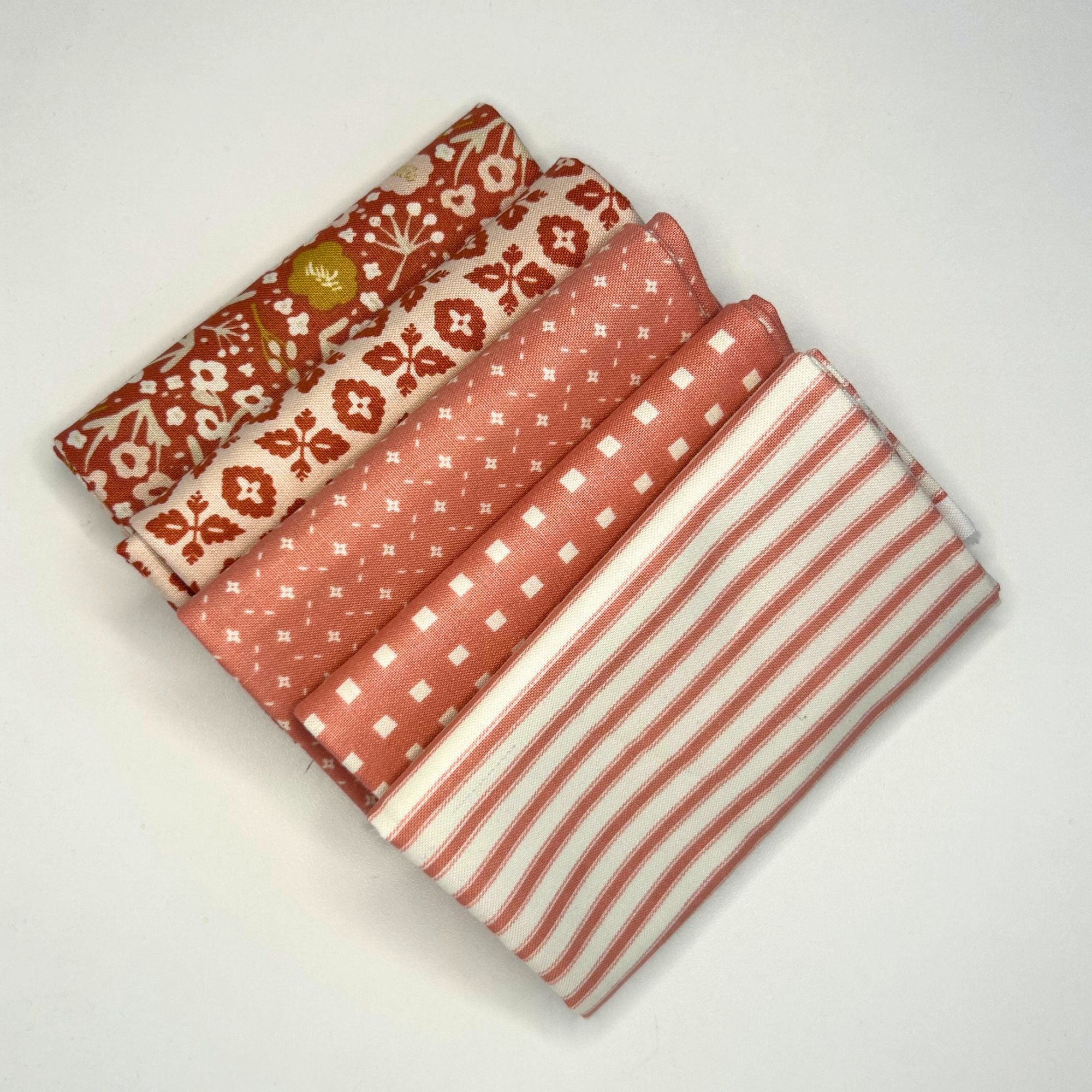 Ivy Reese Custom Fat Quarter Bundle Pink by Deena Rutter for Riley Blake Designs | 5 FQs | Curated Bundle