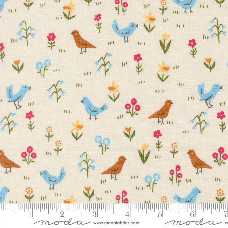 Animal Park Fun Bird Park Dove Yardage by Stacy Iest Hsu for Moda Fabrics | 20963 11
