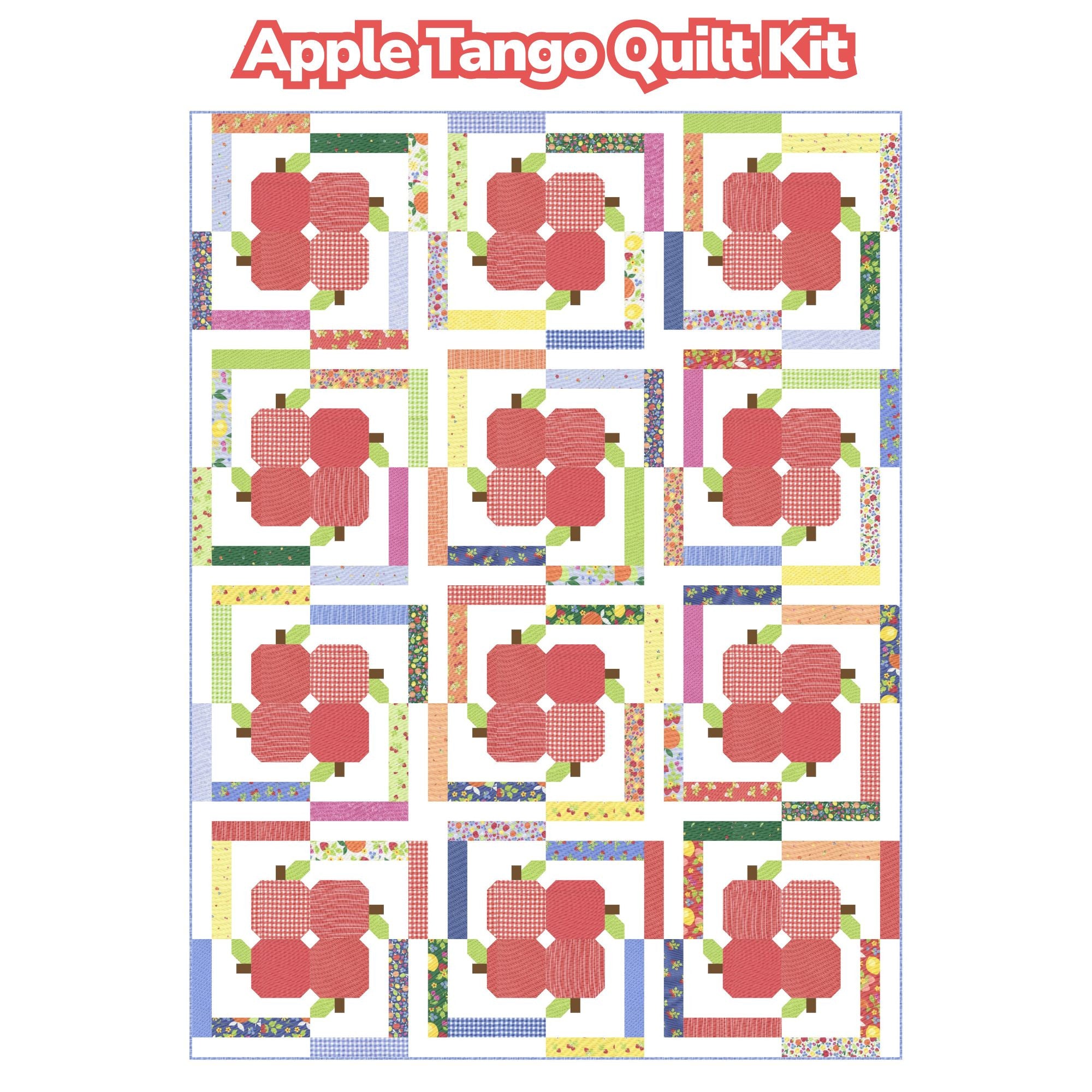 Apple Tango Custom Quilt Kit With Fruit Salad by Corey Yoder of Coriander Quilts | Quilt Size 72” x 96"