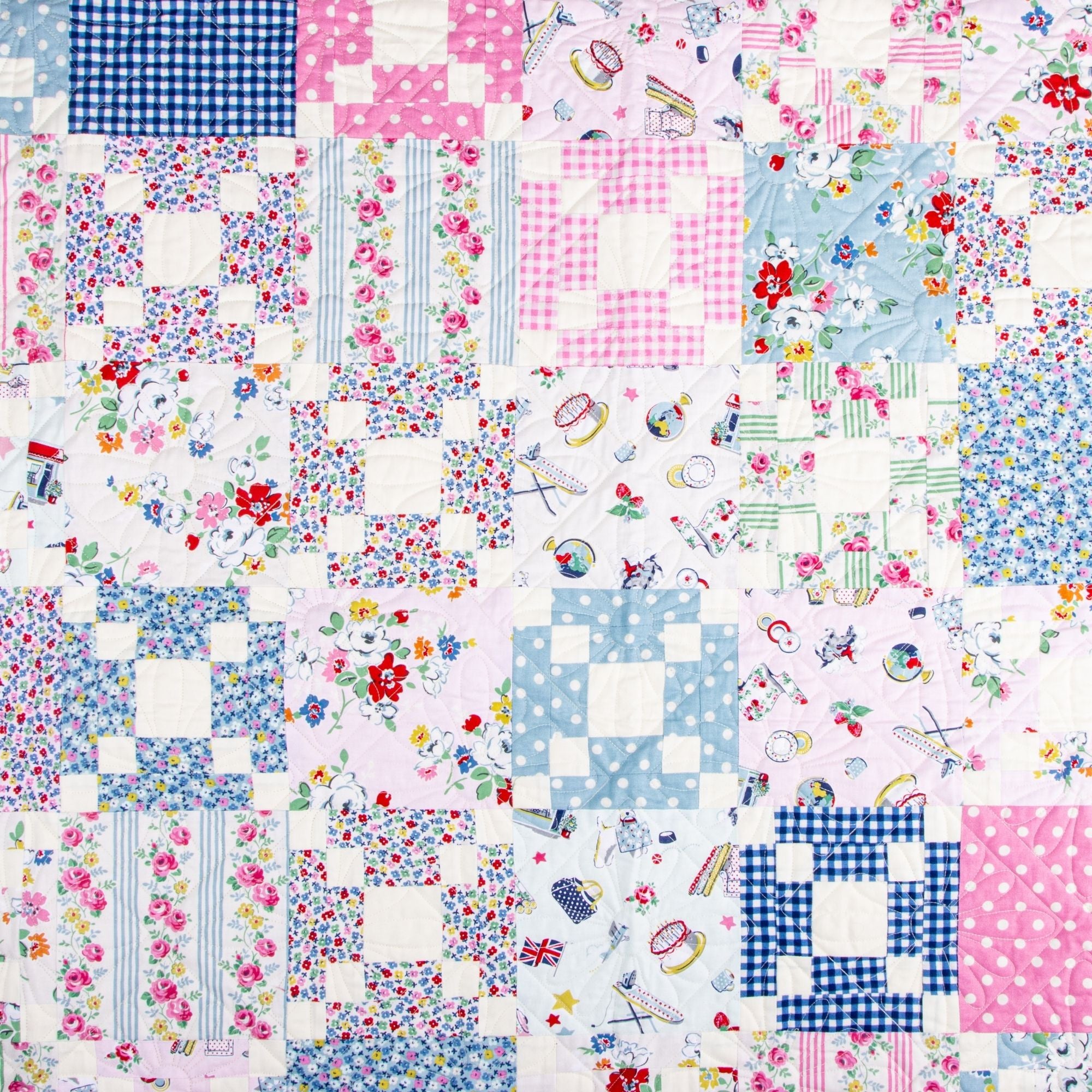 PRESALE London Garden Quilt Kit | Cath Kidston Signature Collection for Riley Blake Designs | Quilt Size 54 1/2" x 66 1/2" | FREE PATTERN
