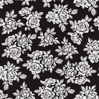 PRESALE Moonlit Trellis Roses Black Yardage by My Mind's Eye for Riley Blake Designs | C18210-BLACK