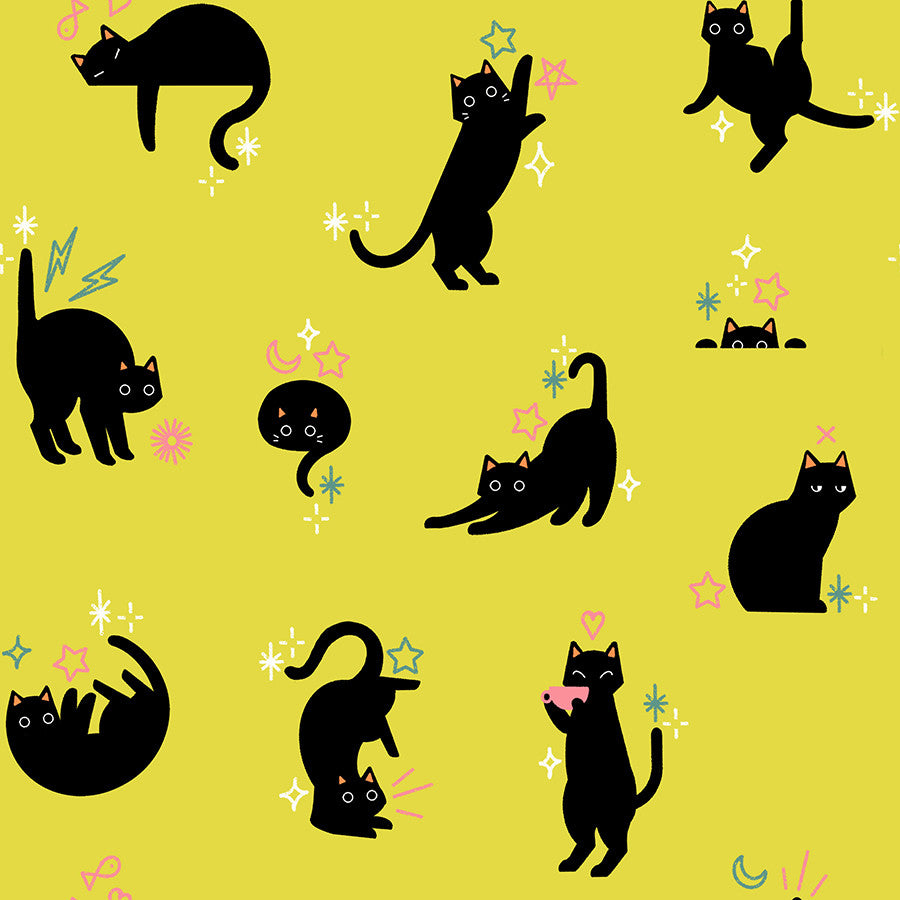 PRESALE Freaky Familiars Catwalk Citron Yardage by Ruby Star Society | RS5193 11