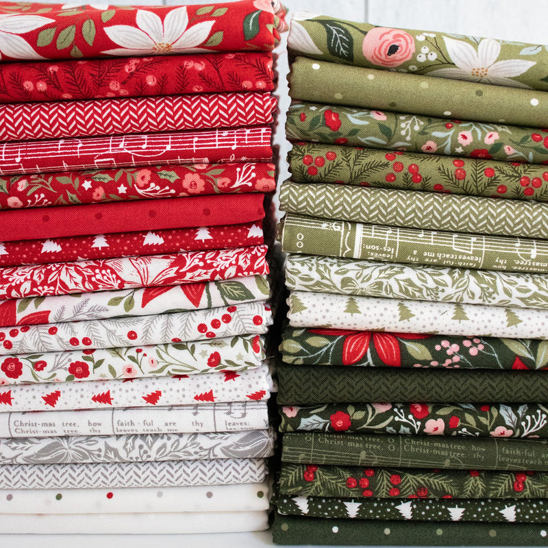 PRESALE Fir Tree Lane Custom Quilt Kit With Berry And Pine by Lella Boutique for Moda Fabrics
